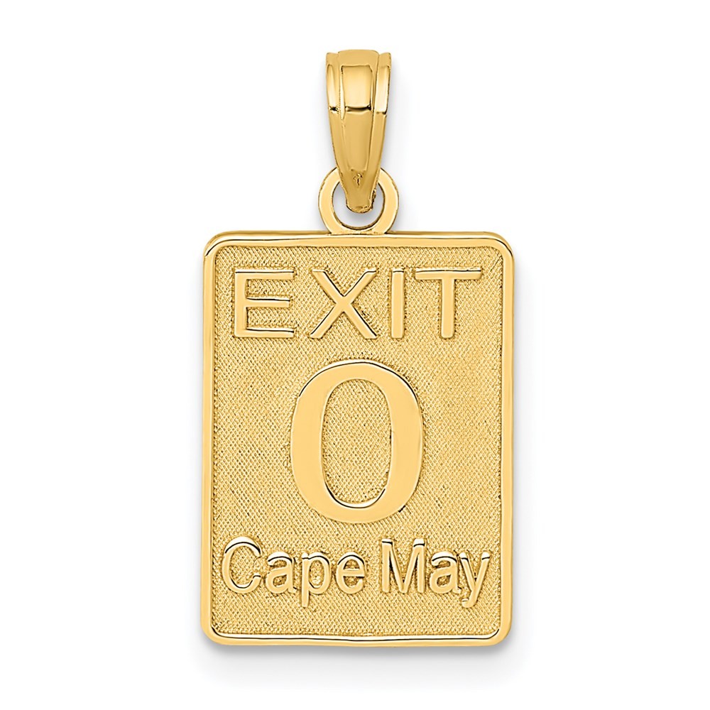 14k Yellow Gold EXIT 0 / CAPE MAY Charm