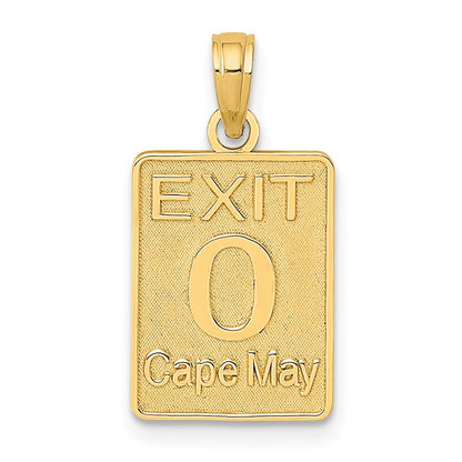 14k Yellow Gold EXIT 0 / CAPE MAY Charm