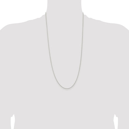 Sterling Silver Rhodium-plated 1.3mm Solid Rope Chain