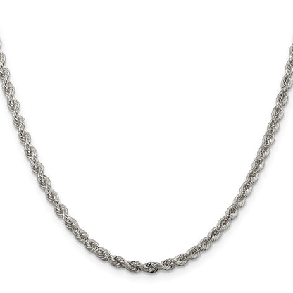 Sterling Silver 3mm Solid Rope Chain