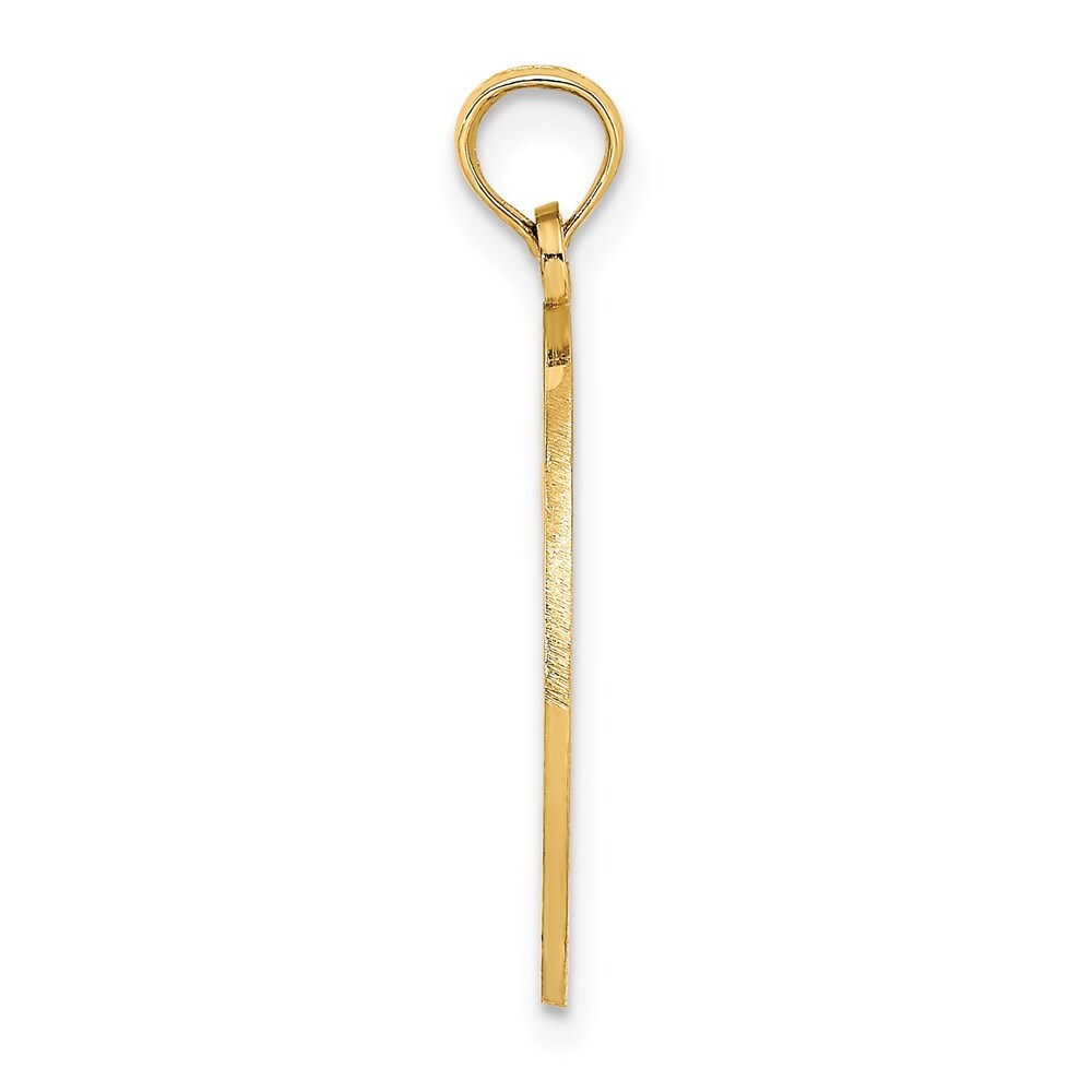14k Yellow Gold KEY WEST Sailboat Circle Charm Pendant for Women