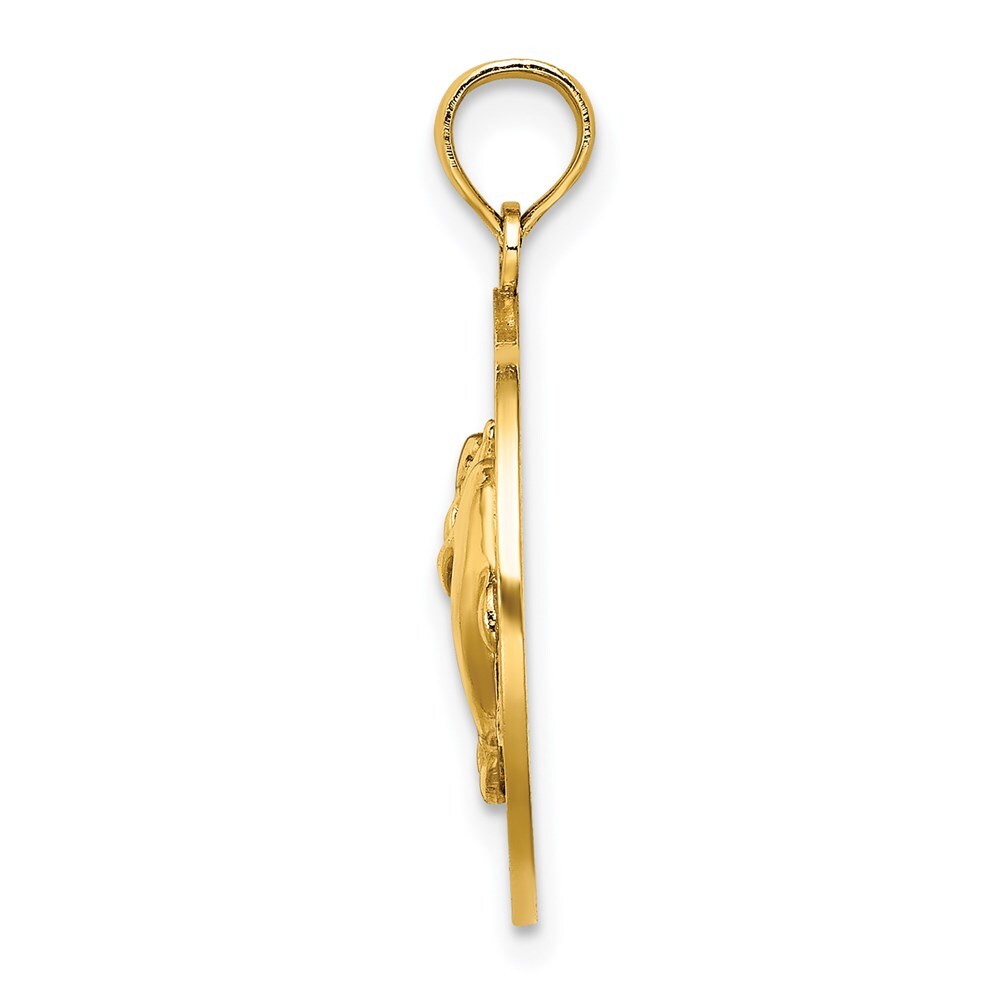 14k Yellow Gold MYSTIC CT Dolphins Charm Pendant for Women