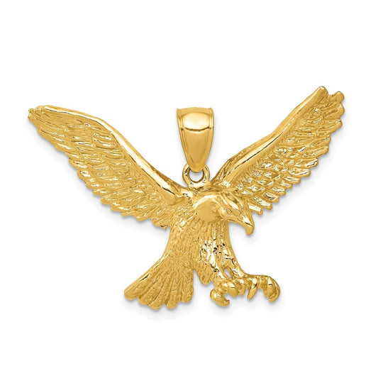 14k Yellow Gold Eagle Pendant