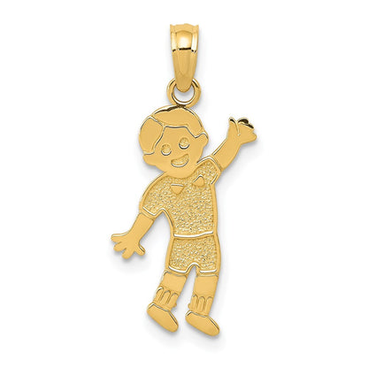 14k Yellow Gold Boy Pendant for Women