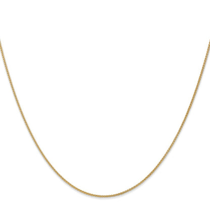 14k Yellow Gold 24 inch 1.05mm Spiga Chain Necklace