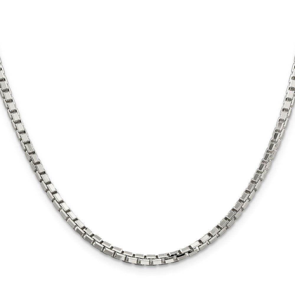 Sterling Silver 2.9mm 8 Sided Diamond-cut Box Chain Necklace