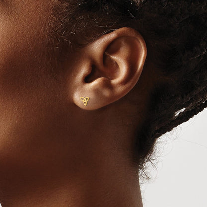 14k Yellow Gold Kids Celtic Knot Stud Earrings