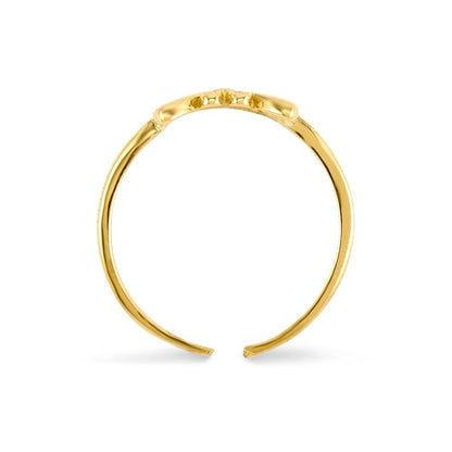 14k Yellow Gold Butterfly Toe Ring