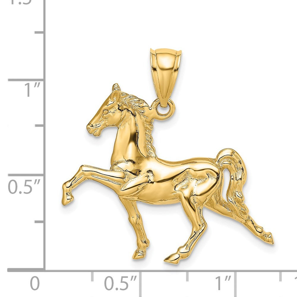 14k Yellow Gold 3-D Tennessee Walking Horse Charm