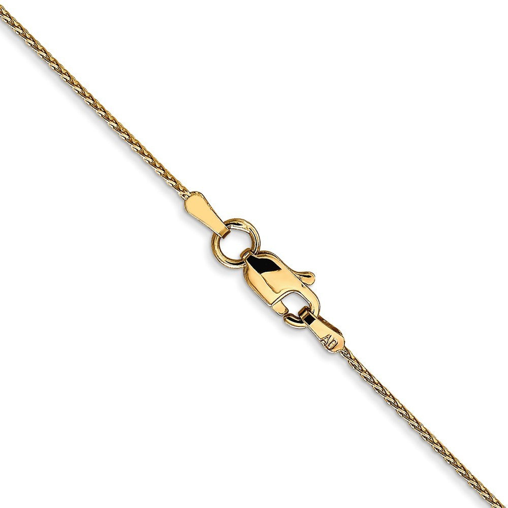 14k Yellow Gold 18 inch .8mm Diamond-cut Parisian Wheat Chain Necklace