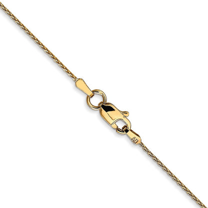 14k Yellow Gold 18 inch .8mm Diamond-cut Parisian Wheat Chain Necklace