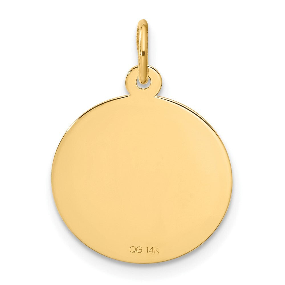 14k Yellow Gold HAPPY ANNIVERSARY Charm Pendant for Women