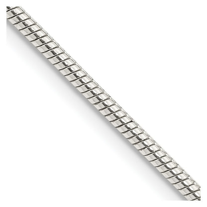 Sterling Silver 2mm Snake Chain Necklace