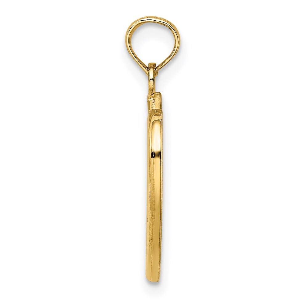 14k Yellow Gold Small Celtic Knot Heart Charm Pendant for Women