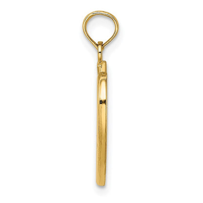 14k Yellow Gold Small Celtic Knot Heart Charm Pendant for Women