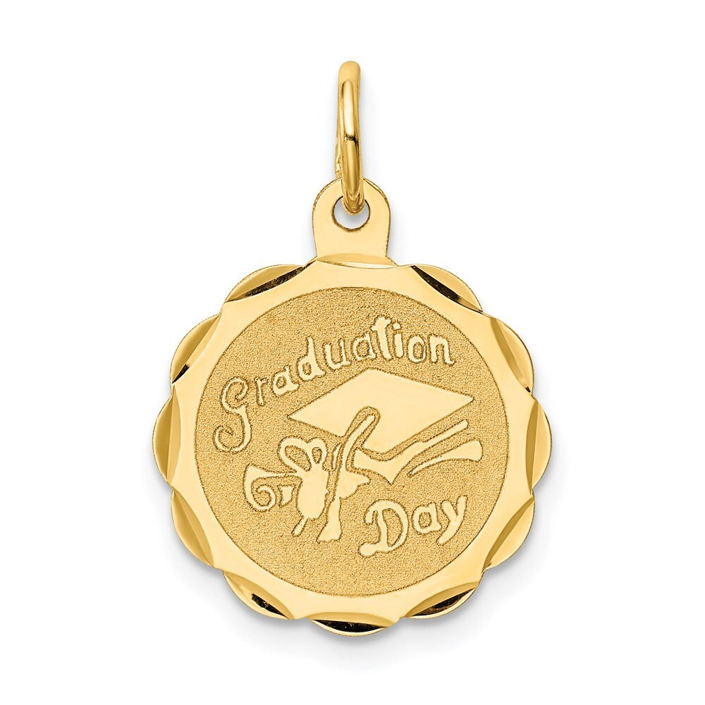 14k Yellow Gold GRADUATION DAY Charm Pendant for Women