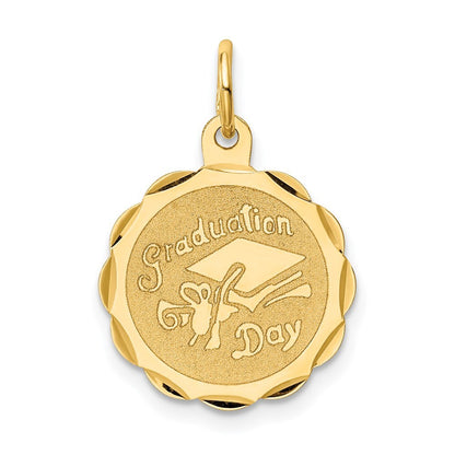 14k Yellow Gold GRADUATION DAY Charm Pendant for Women