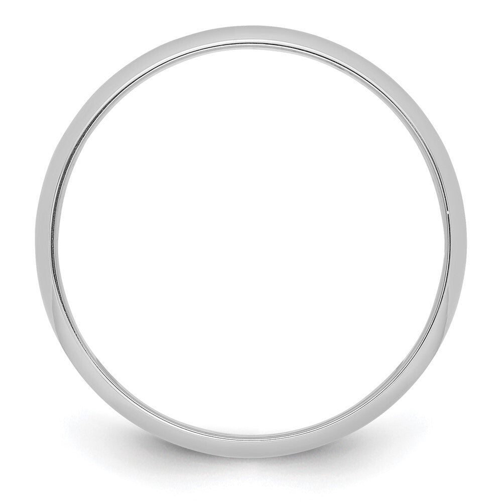 Platinum 5mm Half Round Featherweight Wedding Band Ring Size 5