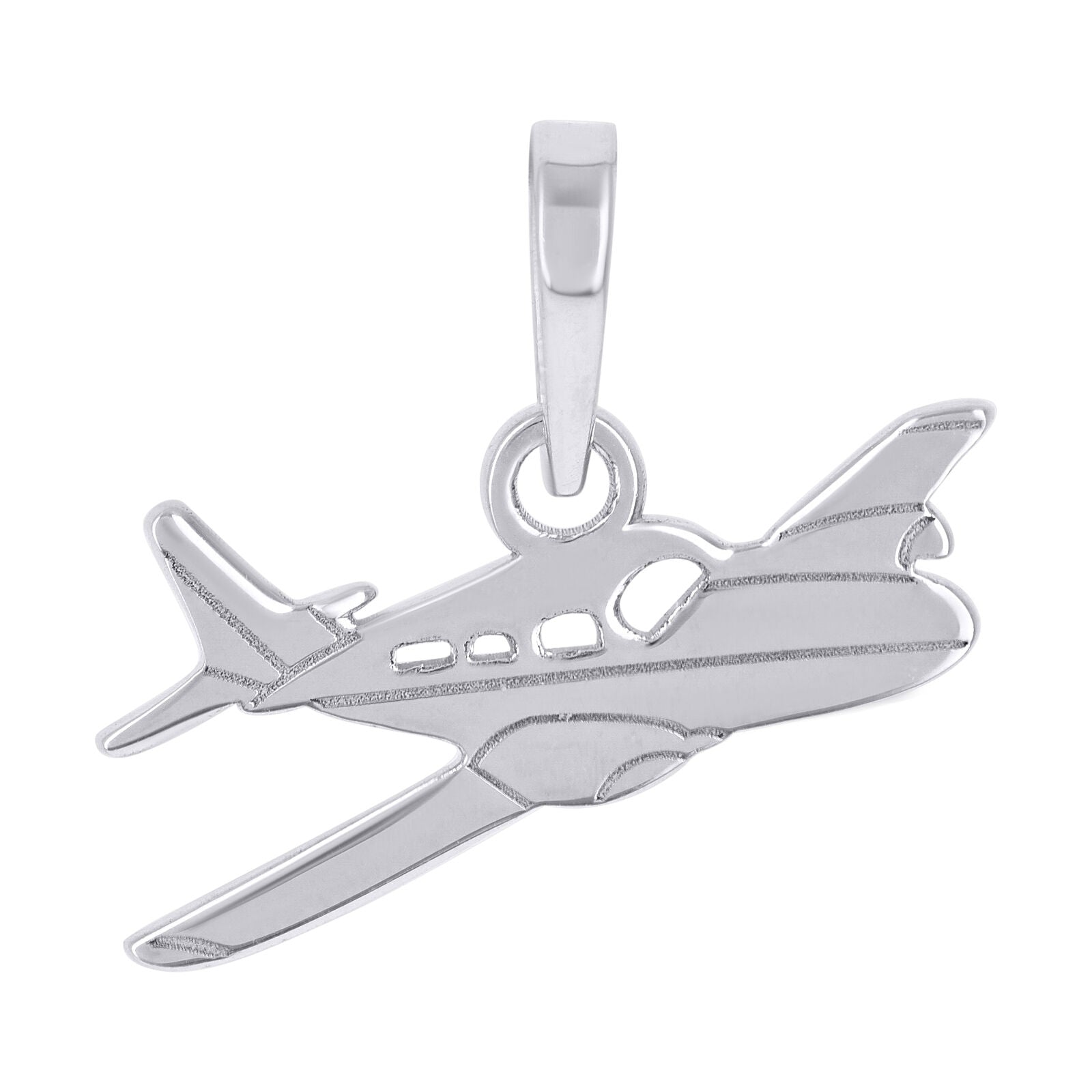 925 Sterling Silver Airplane Fashion Charm Pendant