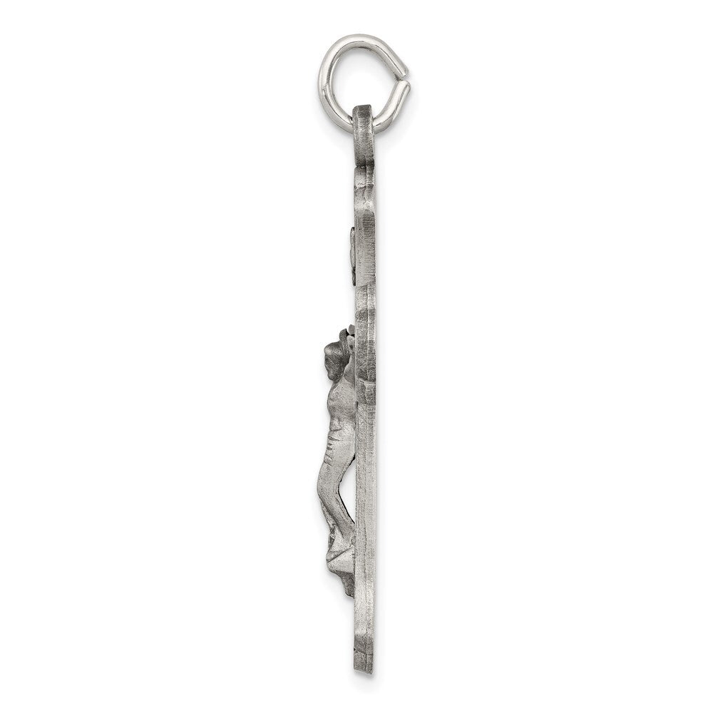 Sterling Silver Antiqued INRI Crucifix Pendant Holiday Gift for Women