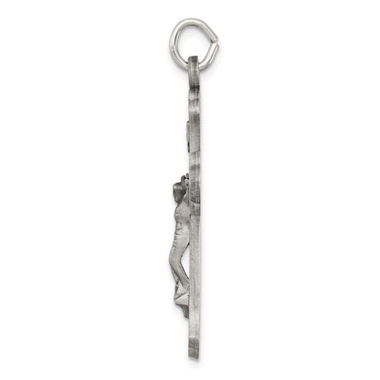Sterling Silver Antiqued INRI Crucifix Pendant Holiday Gift for Women