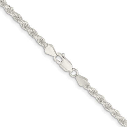 Sterling Silver Rhodium-plated 4.5mm Solid Rope Chain