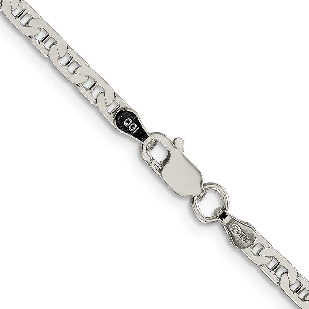 Sterling Silver 3mm Flat Anchor Chain Necklace