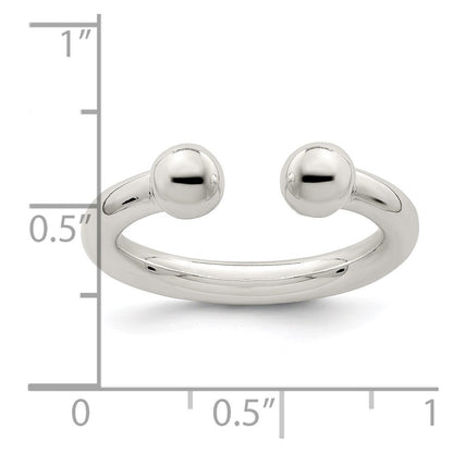 Sterling Silver Tube Ring Size 8