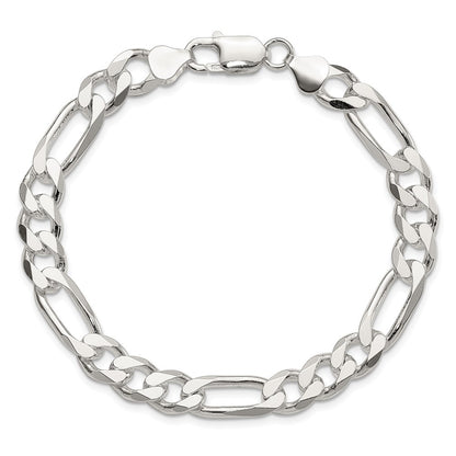 Sterling Silver 8mm Figaro Chain Bracelet