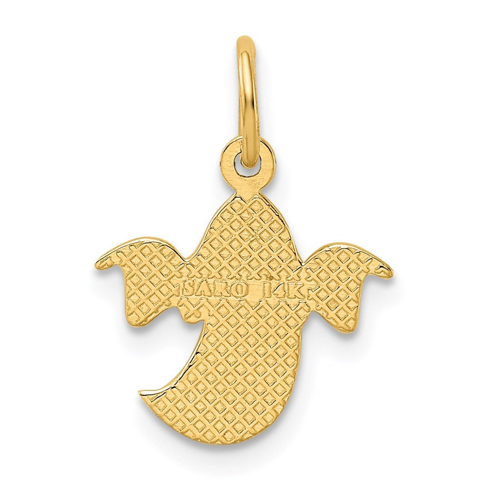 14k Yellow Gold Ghost Charm Pendant for Women