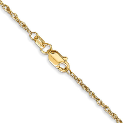 14k Yellow Gold 24 inch 1.3 Heavy Baby Rope Chain Necklace