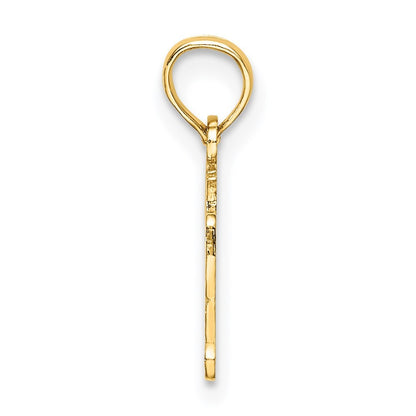 14k Yellow Gold Polished and Engraved OY VEY Charm