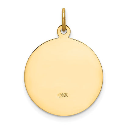 14k Yellow Gold Our Lady of San Juan Medal Pendant for Women