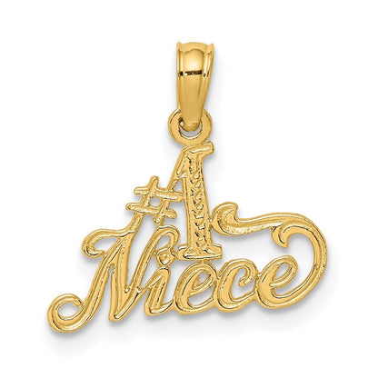14k Yellow Gold #1 NIECE Charm