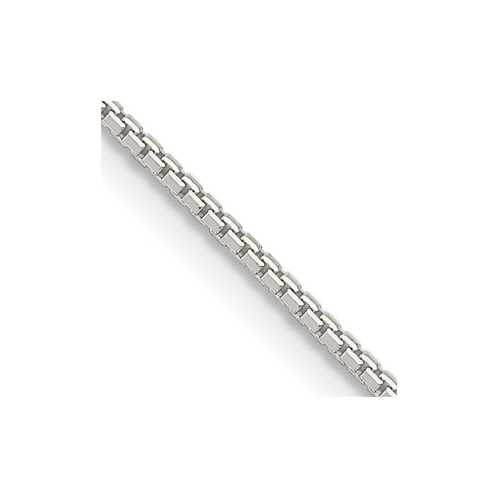 Sterling Silver 1.5mm 8 Sided Diamond-cut Box Chain Necklace