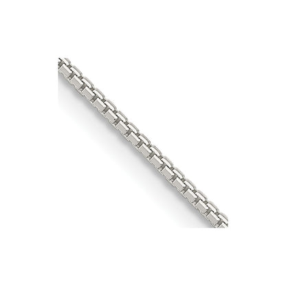Sterling Silver 1.5mm 8 Sided Diamond-cut Box Chain Necklace