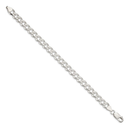 Sterling Silver 7.5mm Curb Chain Bracelet