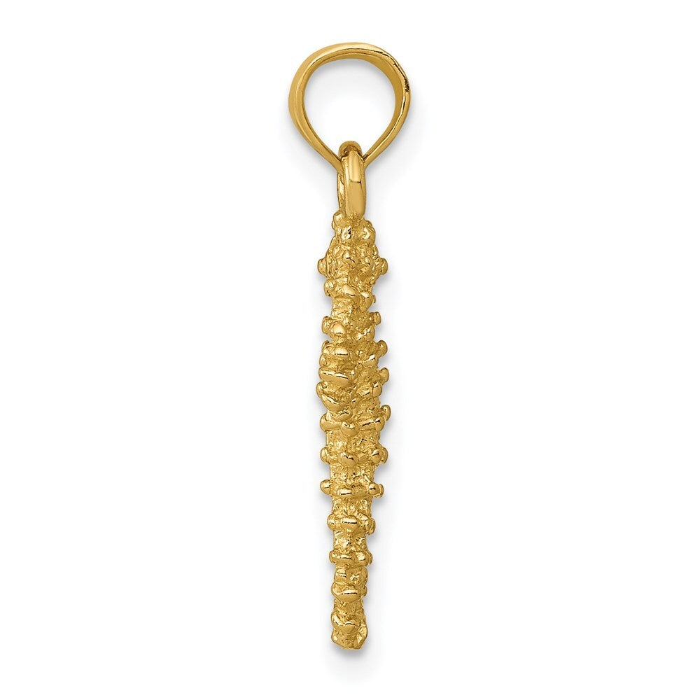 14k Yellow Gold Seahorse Pendant for Women