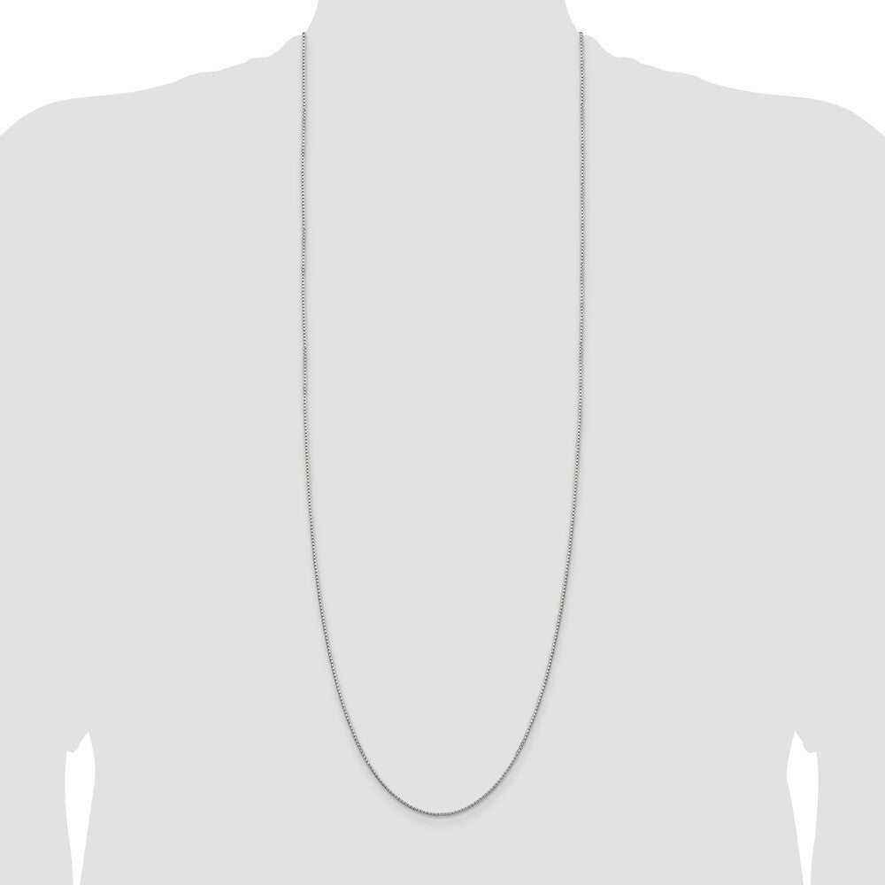 Sterling Silver 1.35mm 8 Sided Diamond-cut Box Chain