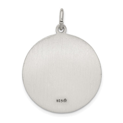 Sterling Silver Antiqued Saint Anthony Medal Pendant