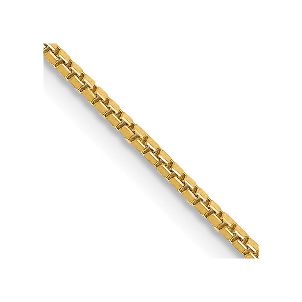 14k Yellow Gold 18 inch 1mm Box Chain Necklace