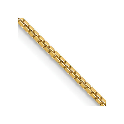 14k Yellow Gold 18 inch 1mm Box Chain Necklace