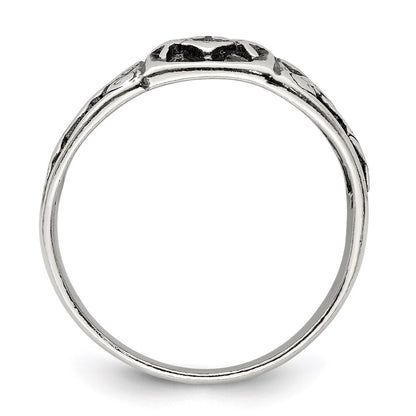 Sterling Silver Antiqued Masonic Ring Size 10