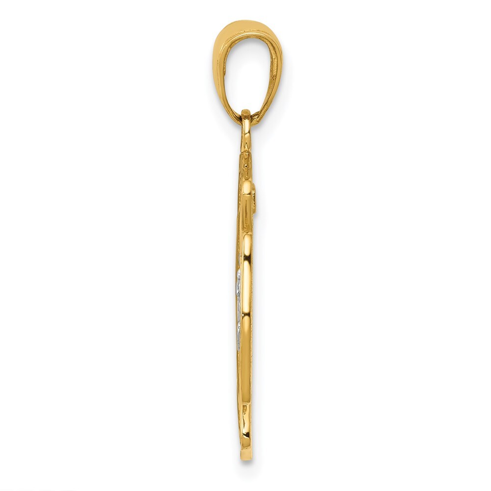 14k Two-tone Gold Saint Florian Medal Pendant for Women
