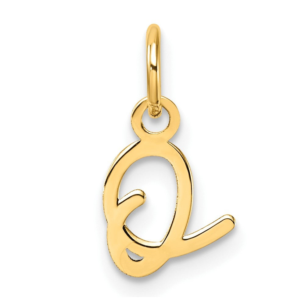 14k Yellow Gold Uppercase Letter O Initial Charm Pendant