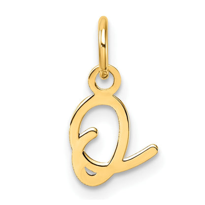 14k Yellow Gold Uppercase Letter O Initial Charm Pendant