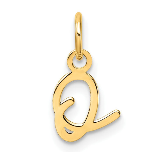 14k Yellow Gold Uppercase Letter O Initial Charm Pendant