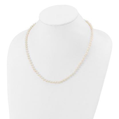 14k Yellow Gold 4-5mm White Freshwater Cultured Pearl 18 inch Necklace