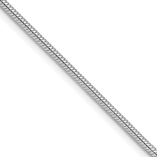 Sterling Silver Rhodium-plated 1.75mm Snake Chain Necklace
