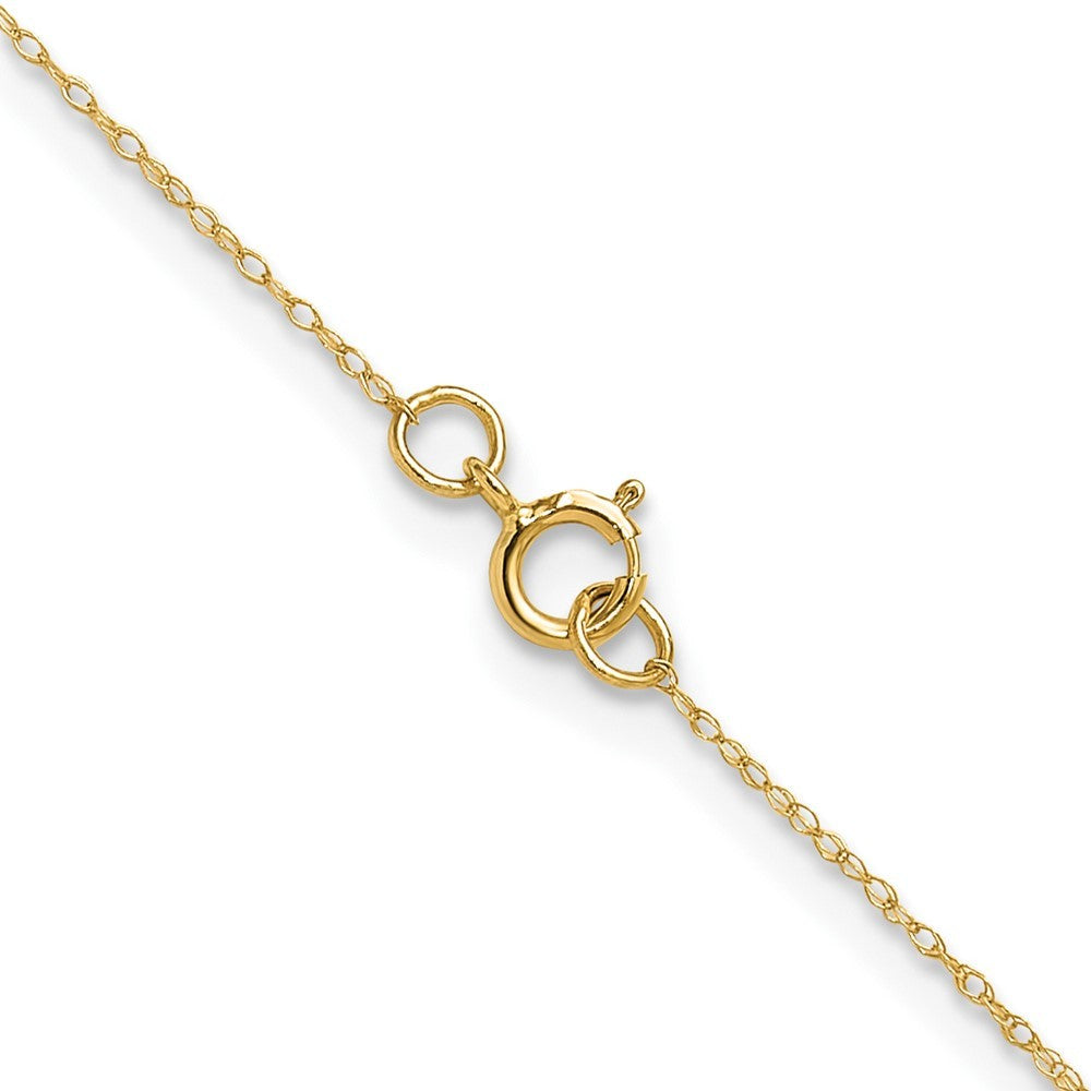 14k Yellow Gold .4 mm Carded Cable Rope Chain Necklace